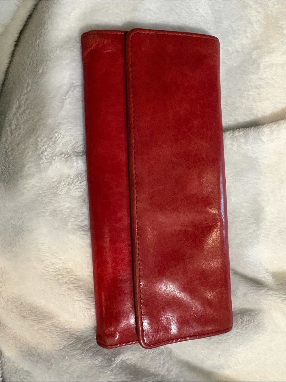 HOBO Red Leather Long Wallet